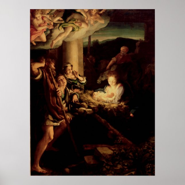 Nativitet - Heliga Night - Correggio - Renaissance Poster (Framsidan)
