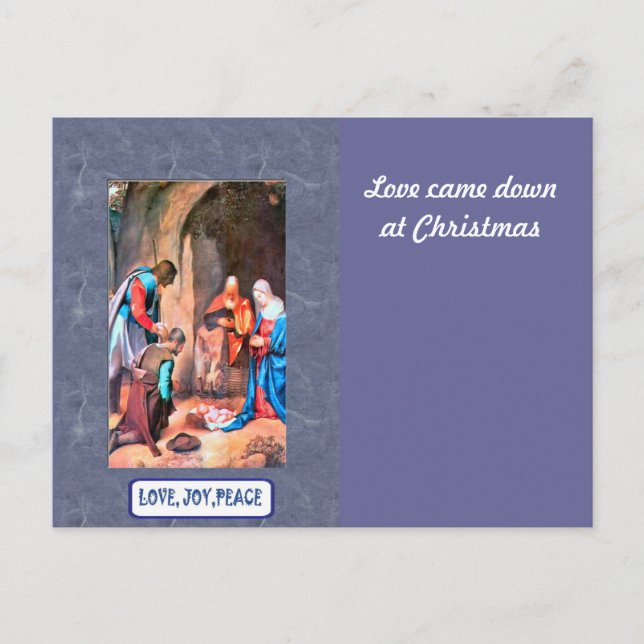 Nativitet i Betlehem Helg Vykort (Framsida)