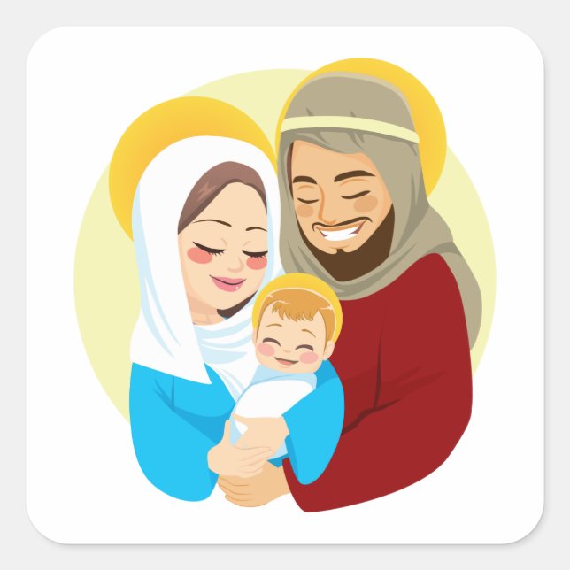 Nativitet Jesus Birth Fyrkantigt Klistermärke (Framsida)