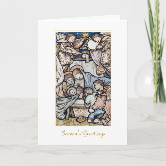 Nativitet Jesus Birth Vintage jul-Helgdag Kort (Framsida)