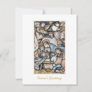 Nativitet Jesus Birth Vintage-julkort Kort