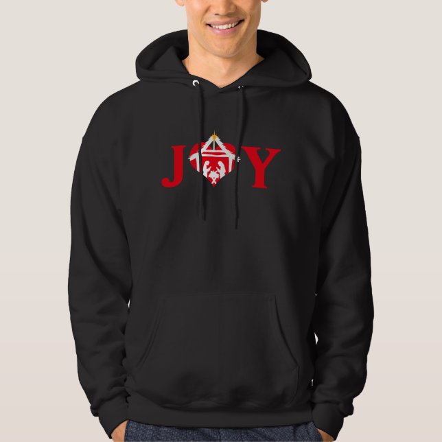 Nativitet jul Joy Jesus Christian Religiösa Hoodie (Framsida)