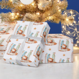 Nativitet Mary Joseph Jesus Shepherd jul Presentpapper