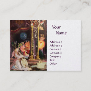 NATIVITET MED ÄNGLAR _ MAGIC OF CHRISTMAS MONOGRAM VISITKORT