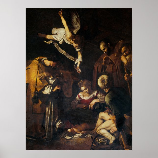 Nativitet med Saint Francis och Saint Lawrence Poster (Framsidan)