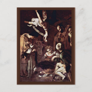 Nativitet med St. Lawrence och St. Francis av Mich Vykort