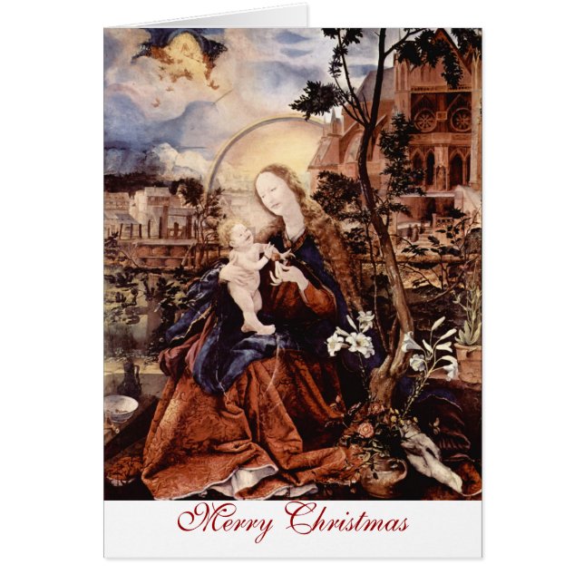 NATIVITET MED VITLILLES - MAGIC OF CHRISTMAS HÄLSNINGSKORT (Framsidan)