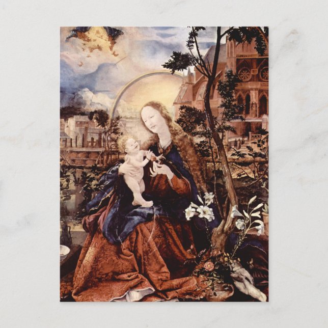 NATIVITET MED VITLILLES - MAGIC OF CHRISTMAS HELG VYKORT (Framsida)