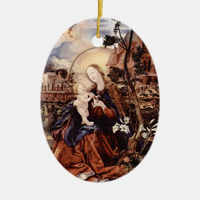 NATIVITET MED VITLILLES - MAGIC OF CHRISTMAS JULGRANSPRYDNAD KERAMIK (Framsidan)