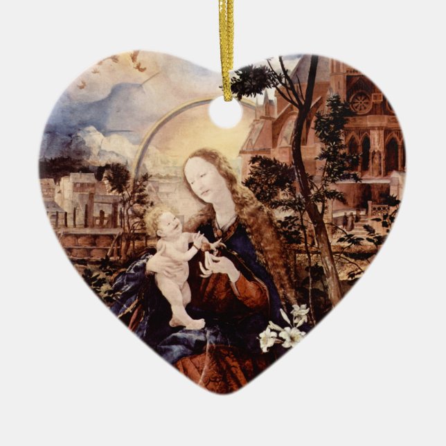 NATIVITET MED VITLILLES - MAGIC OF CHRISTMAS JULGRANSPRYDNAD KERAMIK (Framsidan)