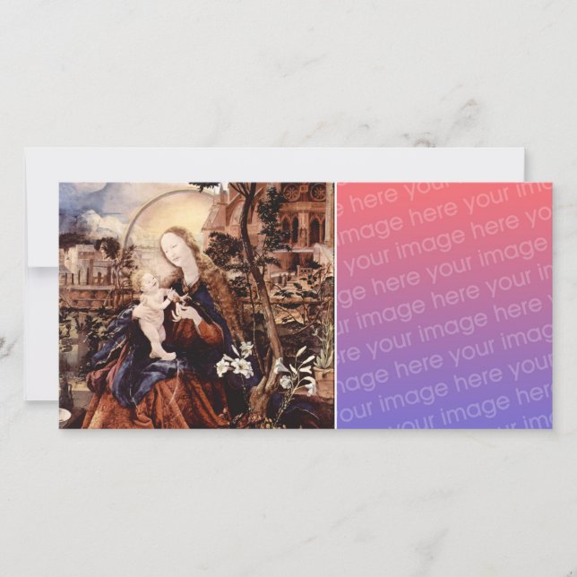 NATIVITET MED VITLILLES - MAGIC OF CHRISTMAS JULKORT (Framsida)