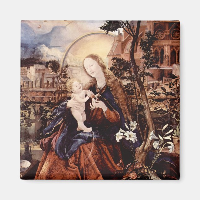 NATIVITET MED VITLILLES - MAGIC OF CHRISTMAS MAGNET (Framsidan)