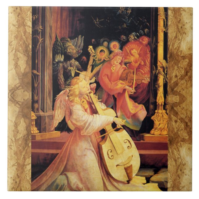 NATIVITET,MUSISKT SKAPAR ÄNGLAR,KRISTMASMAGISKT MA KAKELPLATTA (Framsidan)