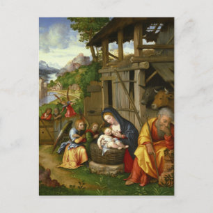 Nativitet och underordnad Änglar c1515 Vykort