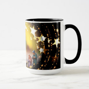 Nativitet Scene Crib Virgin Mary Infant Jesus Star Mugg
