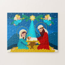 Nativitet Scene julpussel