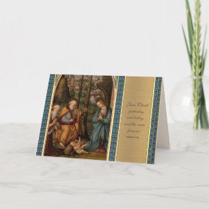 Nativitet Virgin Mary Jesus Joseph Scripture Helgkort