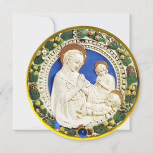 NATIVITET, VIRGIN OCH BARN BLOMMIGT KRONA Jul Inbjudningar
