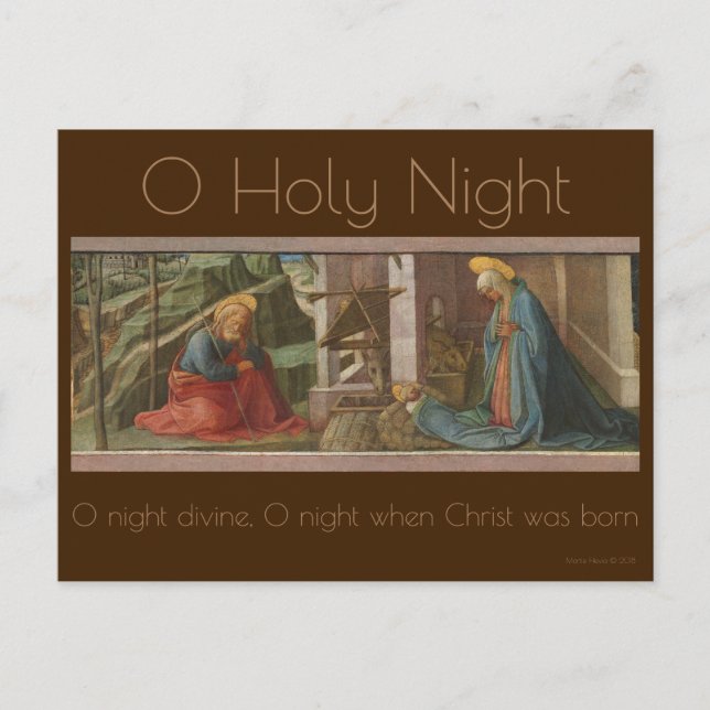 Nativiteten c.1445 | Blått Beach Sång™-vykort Vykort (Framsida)