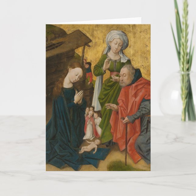 Nativiteten, cirka 1460 helgkort (Framsida)