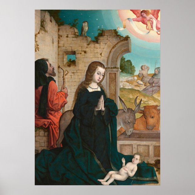Nativiteten - Juan de Flandes Fine Art Poster (Framsidan)
