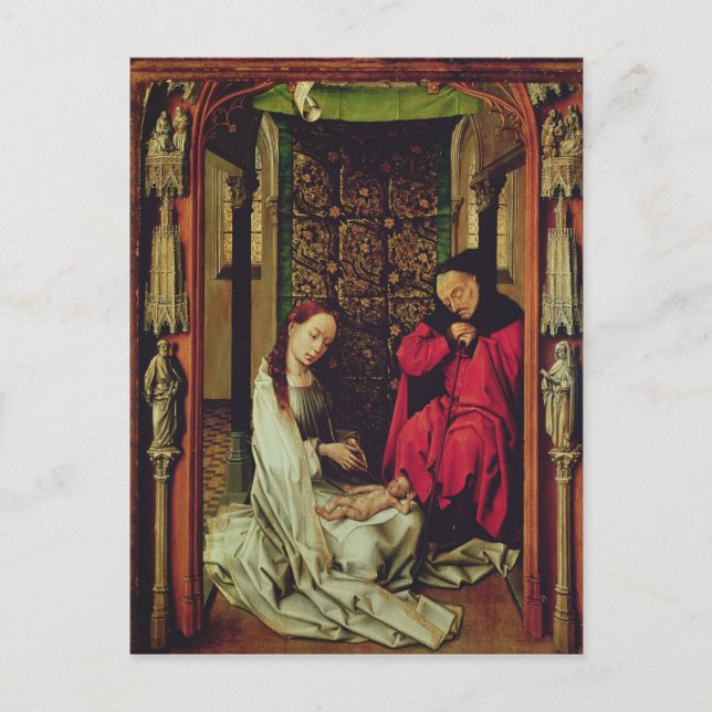 Nativiteten, lämnat vinge i en triptych, c.1496 vykort (Framsida)