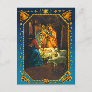 Nativiteten, Mary, Joseph och Baby Jesus Vykort