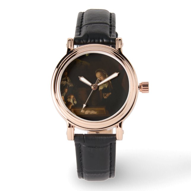 Nativiteten på natten (Jesus födelse, jul) Armbandsur (Framsida)