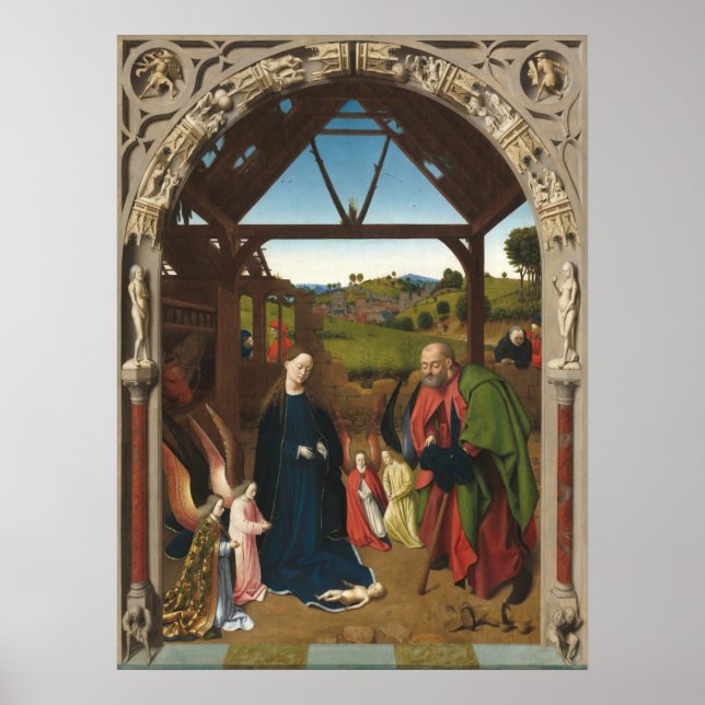 Nativiteten - Petrus Christus Fine Art Poster (Framsidan)