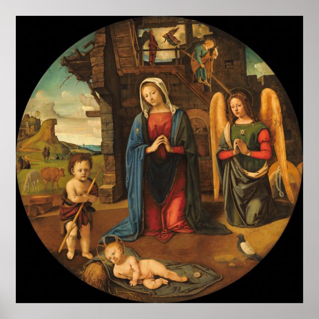 Nativiteten - Piero di Cosimo Fine Art Poster (Framsidan)