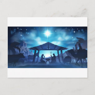 Nativitetens julscen helg vykort