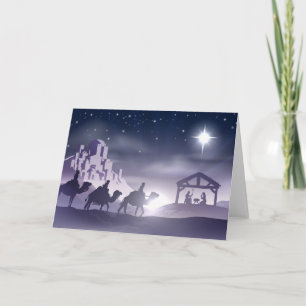 Nativitetens julscen helgkort