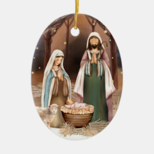 Nativitetscen, Anpassningsbar jul Julgransprydnad Keramik