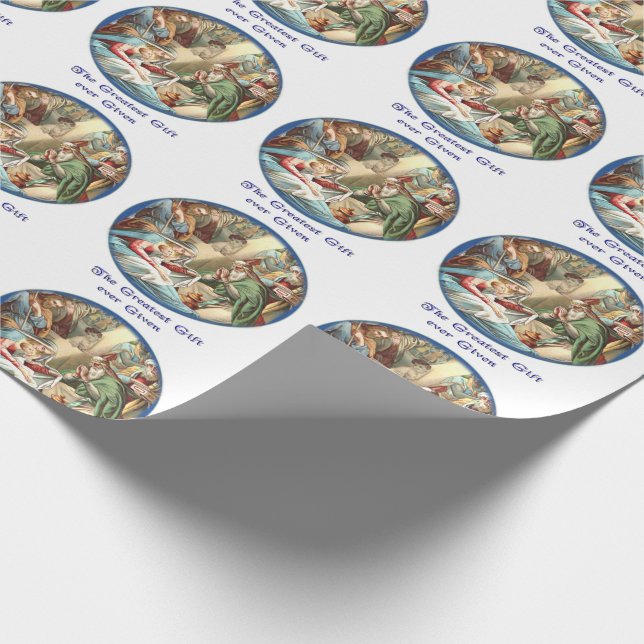 Nativitetscen Christian Presentpapper (Hörn)