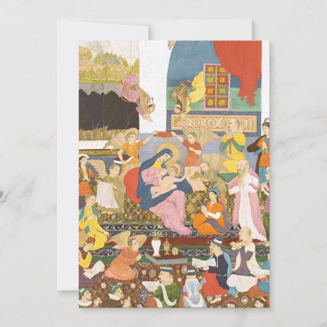 Nativitetscen i indian stil inbjudningar (Framsida)