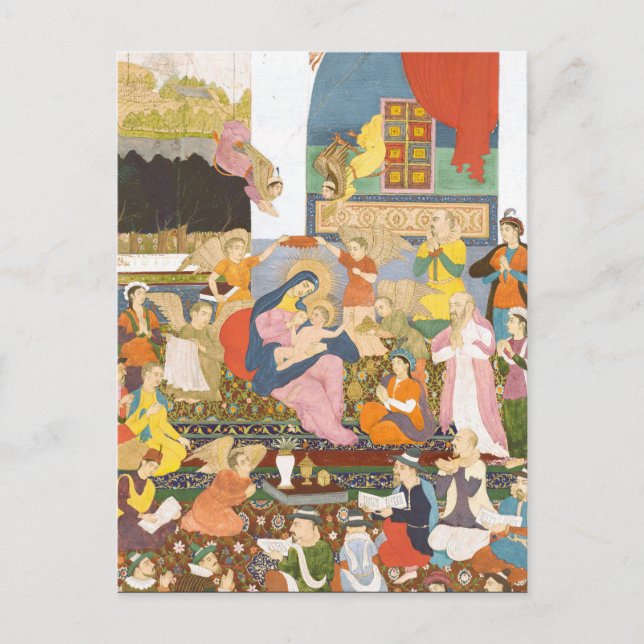 Nativitetscen i indian stil vykort (Framsida)