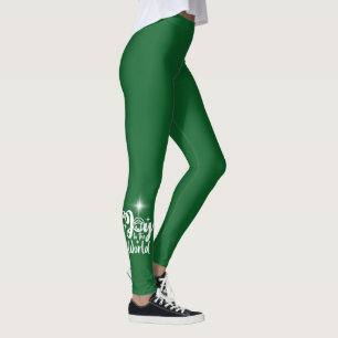 Nativitetscen Joy till World Grönt & White Leggings
