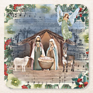 Nativitetscen, Joy to the World, Underlägg Papper Kvadrat