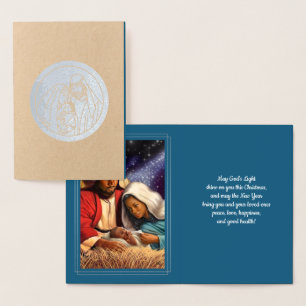 Nativitetscen Luxury Real Foil-julkort Folierat Kort