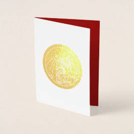 Nativitetscen Luxury Real Foil-julkort Folierat Kort