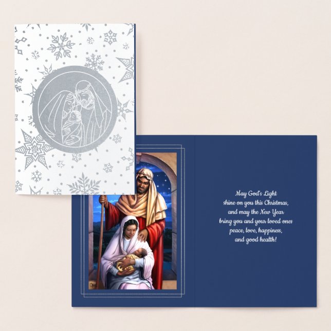 Nativitetscen Luxury Real Foil-julkort Folierat Kort (Display)