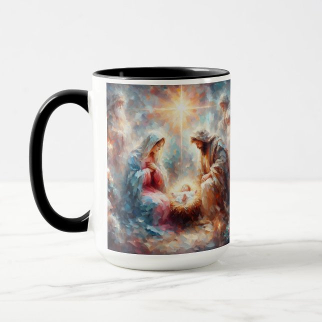 Nativitetscen Manger Julkaffe Mugg Kopp (Vänster)