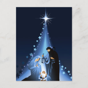 Nativitetscen Meddelande Vykort