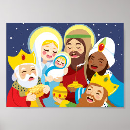 Nativitetscene Baby Jesus Birth Poster