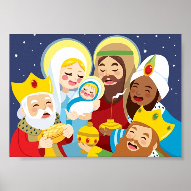 Nativitetscene Baby Jesus Birth Poster (Framsidan)