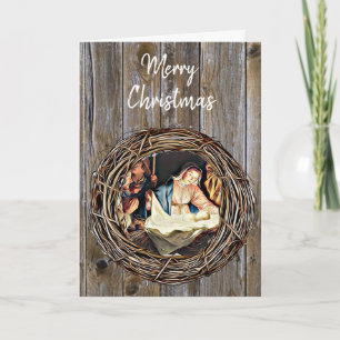 Nativitetscene Baby Jesus Virgin Mary Jul Kort