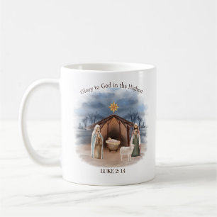 Nativitetscene Church Namn Christian jul Kaffemugg