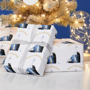 Nativitetscene God jul hälsning Presentpapper