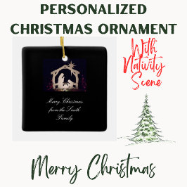 Nativitetscene God jul keramisk prydnadsföremål Julgransprydnad Keramik