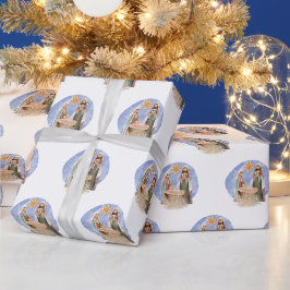 Nativitetscene Mary Joseph Jesus Mönster jul Presentpapper